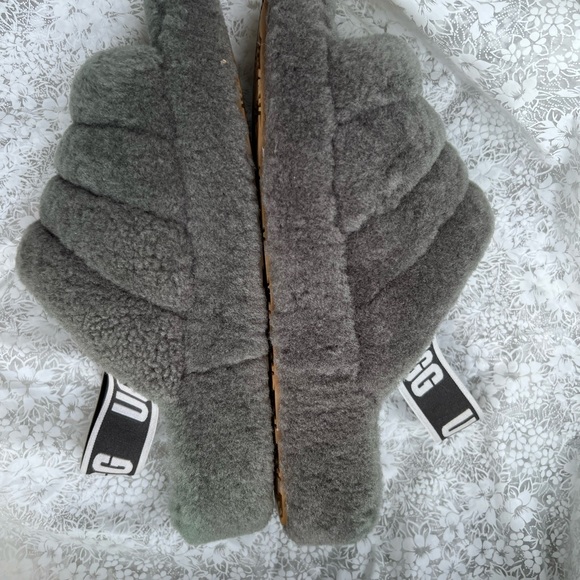 UGG Fluff Yeah Slide Charcoal size 8 - Picture 2 of 16